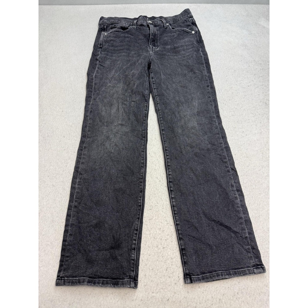 Ayr Jeans Womens 32 Gray The La La Mid Rise Straight Relaxed Charcoal Denim